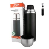 Термос АРКТИКА 108 черн. кож. встав. 1.0л