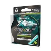 Плетеный шнур ZEMEX REXAR X4 150 m, d 0.18 mm, light green