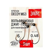 Джиг-головки волф. LJ кр. Decoy MG-3 №4/черный/вес 0,51 гр.