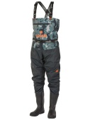 Полукомбинезон заброд. Norfin PILOT CAMO BOOTFOOT р.45-XL с сапогами резина