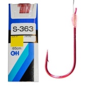 Крючки с поводком Owner S-363 65см 0.12мм разм.12 10шт.