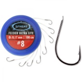 Крючки с поводком Browning Sphere Feeder Ultra Lite black nickel 2,05kg,4,50lbs Ø0,14mm 100cm 8pcs