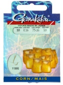 Крючки с поводком Gamakatsu Booklet CORN 1130G разм. 10-0.16мм 75см 10шт.