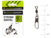 Вертлюги c застеж. Feeder Concept STRONG SWIVEL 007 7шт.