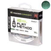 Шок-лидер плет. Feeder Concept Flat Method х8 SHOCK LEADER Dark Green 100/020