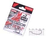 Крючки офсетные Lucky John PREDATOR сер. LJH345 разм.002 8шт.