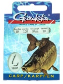 Крючки с поводком Gamakatsu Booklet CARP 3310F разм. 10-0.20мм 60см 10шт.
