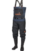 Полукомбинезон заброд. Norfin PILOT BOOTFOOT р.44-XL с сапогами резина