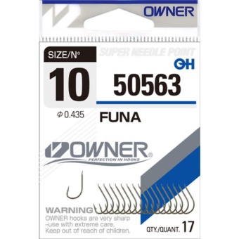 Крючки Owner FUNA BROWN разм.16 18шт.