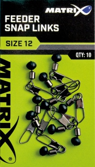 Застежки рыболовные Matrix Feeder Snap Link 12 (10шт)